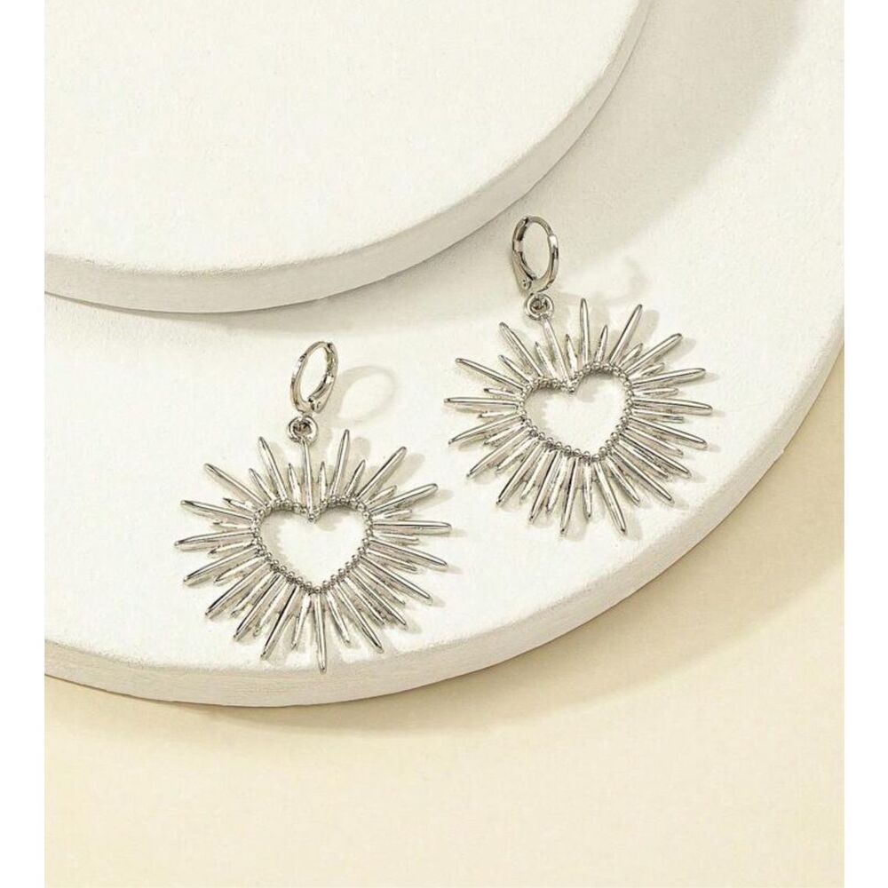 Heart Sunburst Earrings